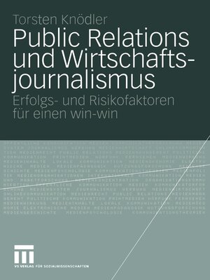 cover image of Public Relations und Wirtschaftsjournalismus